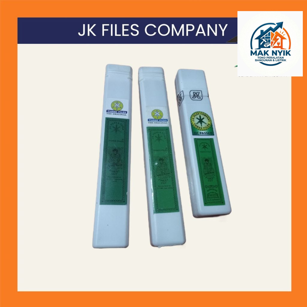 MAKNYIK STORE THREE FILES KIKIR INDIA ORIGINAL / KIKIR JK FILES SEGITIGA ISI 12 PCS