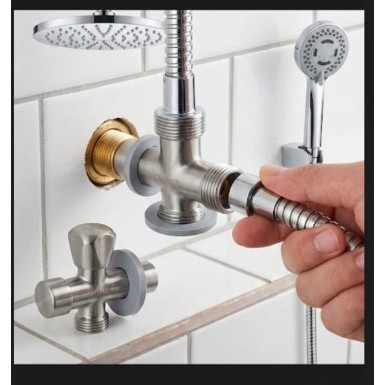 Kran Shower T Stainless steel / Kran Shower 2 Cabang - OWNER