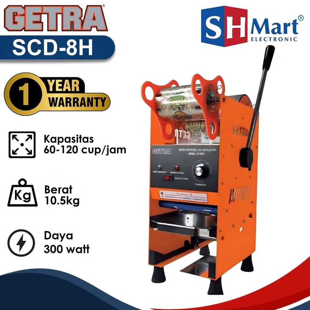 Getra Manual Cup Sealer SCD8H Mesin Press Gelas Minuman Garansi Resmi (MEDAN)
