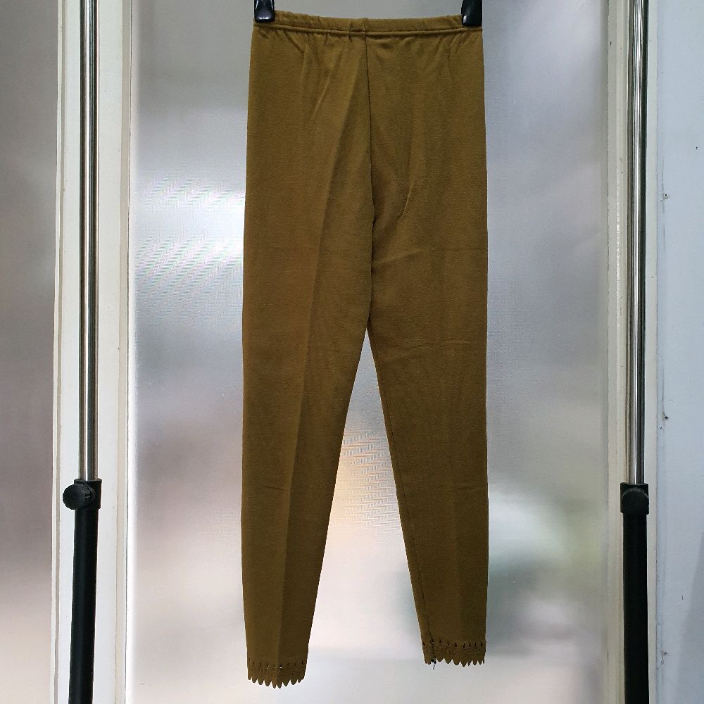 AI celana panjang wanita legging warna cokelat kekuningan preloved second prelove bawahan cewek