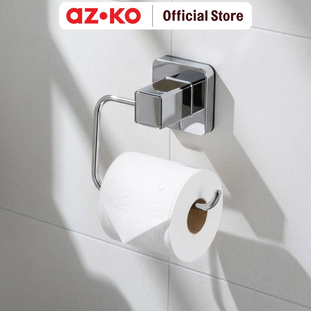 AZKO Stora Dispenser Tissue Roll Pushloc Suction Tempat Tissue Roll Wadah Penyimpanan Tisyu Tissue H