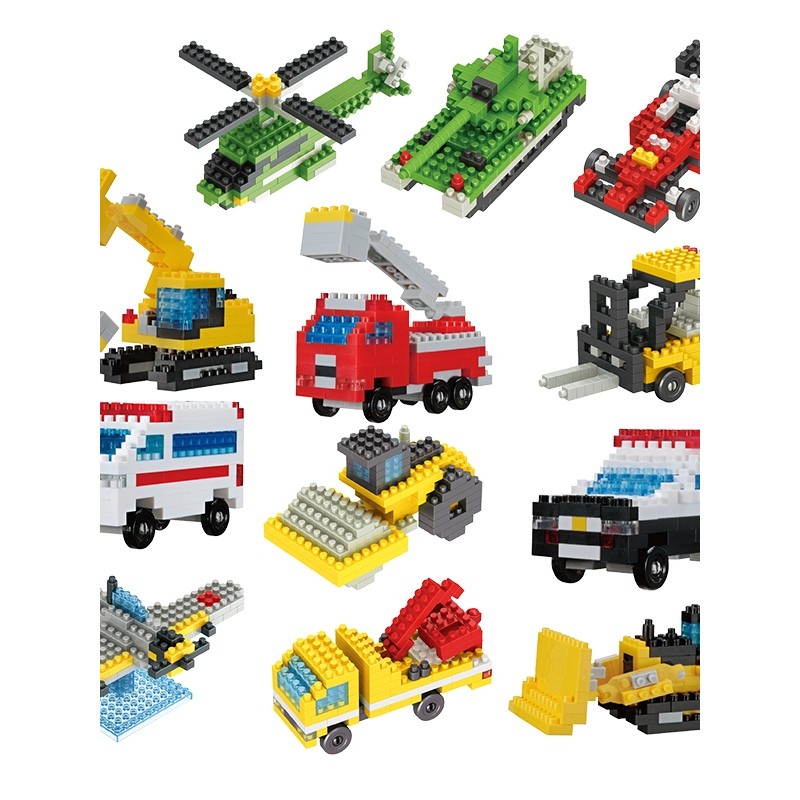 Mainan Jike Petit Block Mini Building Nano Block 3D Puzzle Transportasi Transportation Series