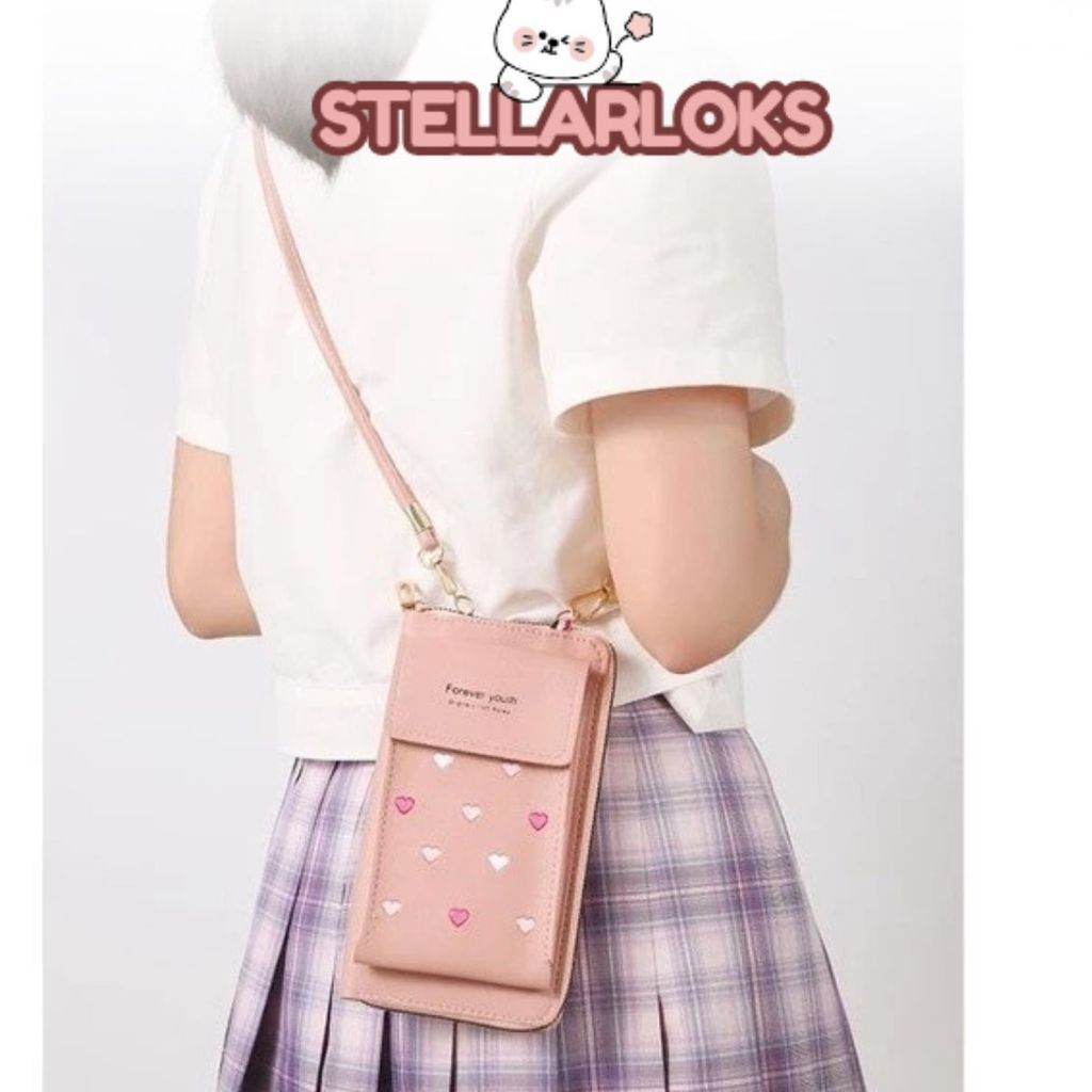 SL Dompet Panjang Wanita Free Tali Q58 Dompet Wanita Motif Love Real Pict