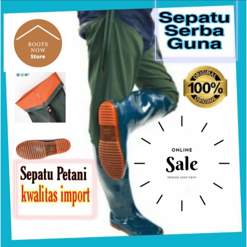 Sepatu Petani Sepatu Sawah Anti keong Sepatu anti air boots pertanian anti lumpur sepatu mancing ap 