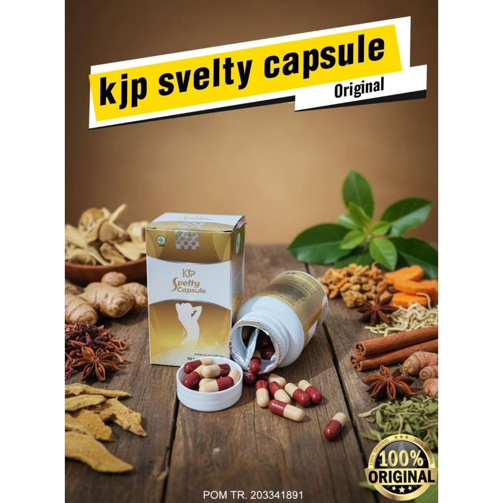 Kapsul Jamu Pelangsing KJP Sudah terdaftar BPOM TR 203355241 , Isi 60 Kapsul