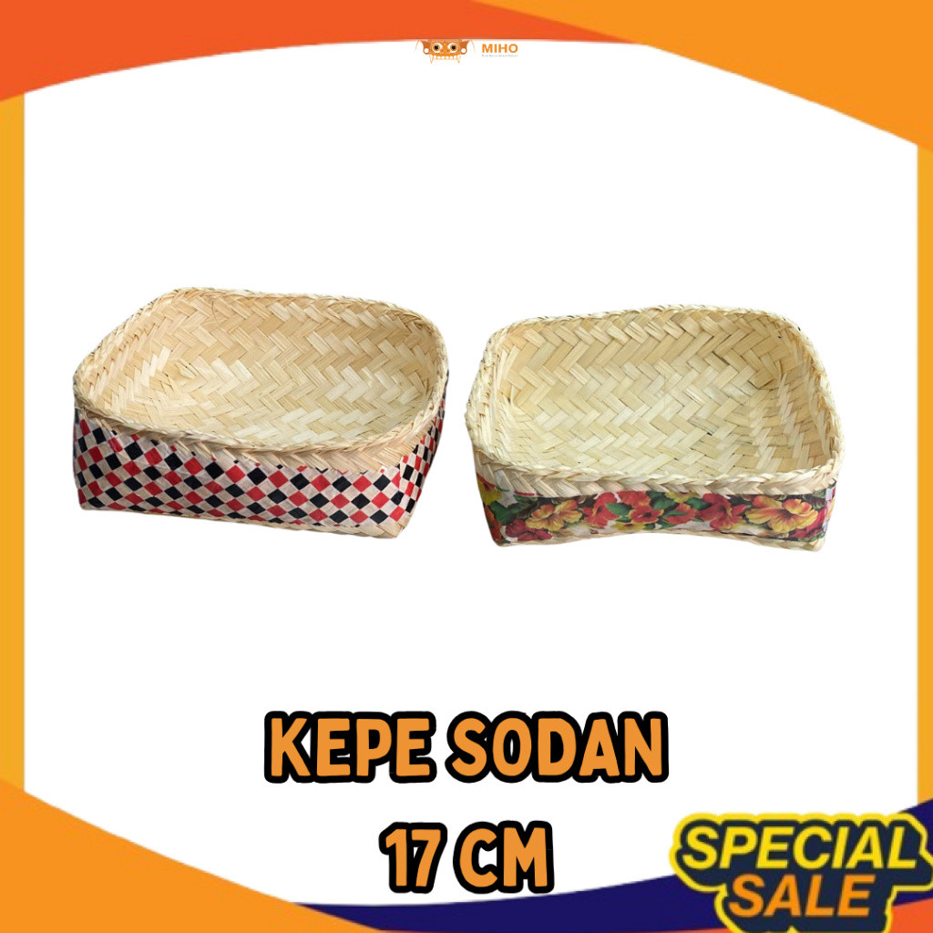 Kepe Sodan 17 cm High Quality - Tamas Bambu Estetik High Quality - Wadah Bambu anyaman PALING DICARI