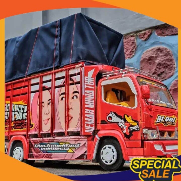 cod miniatur truk oleng permata agung variasi terpal, trek, trak, truck oleng miniatur, truk oleng k