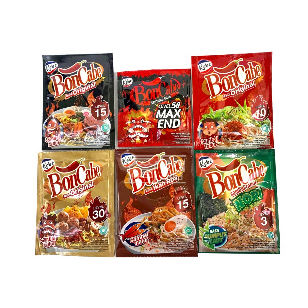 BonCabe Sambal Tabur Renceng 12pcs / BonCabe Sachet Level 10 15 30 50