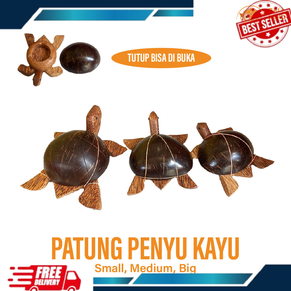 Asbak kura kura Cangkang Buka Tutup - Asbak Penyu - Asbak Rokok - Tempat Puntung Rokok - Asbak Motif