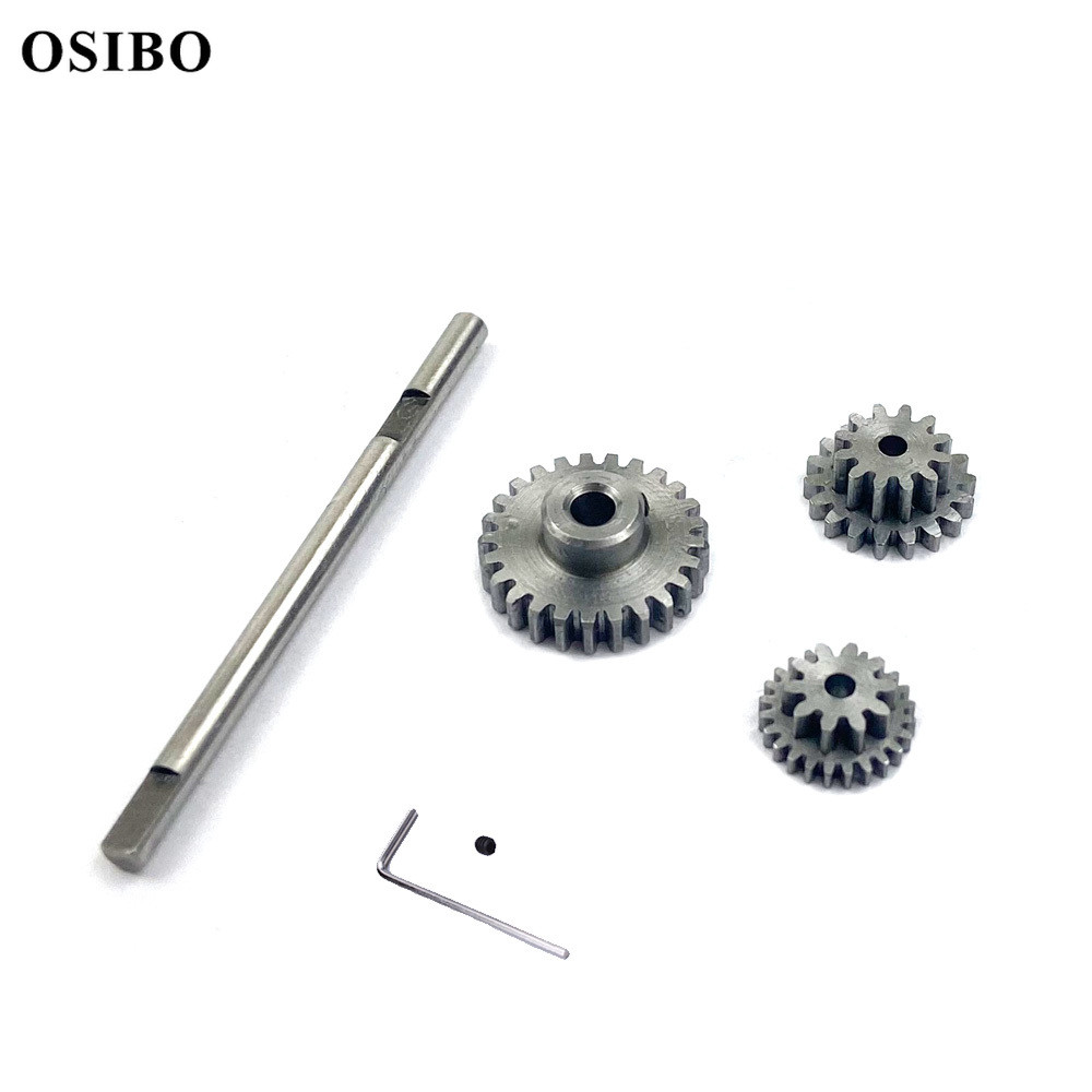 Metal Transmission Gear with D Axis Gearbox Steel Gears Set for WPL D12 1/10 RC Car Upgrade Parts Ac