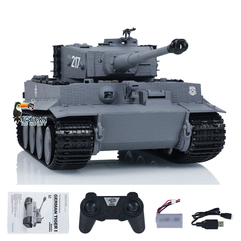 Taigen 1/24 RC Battle Tank Tiger I Gifts Rao Control Military Tanks Infrared Combat Cars Vehicle Pla