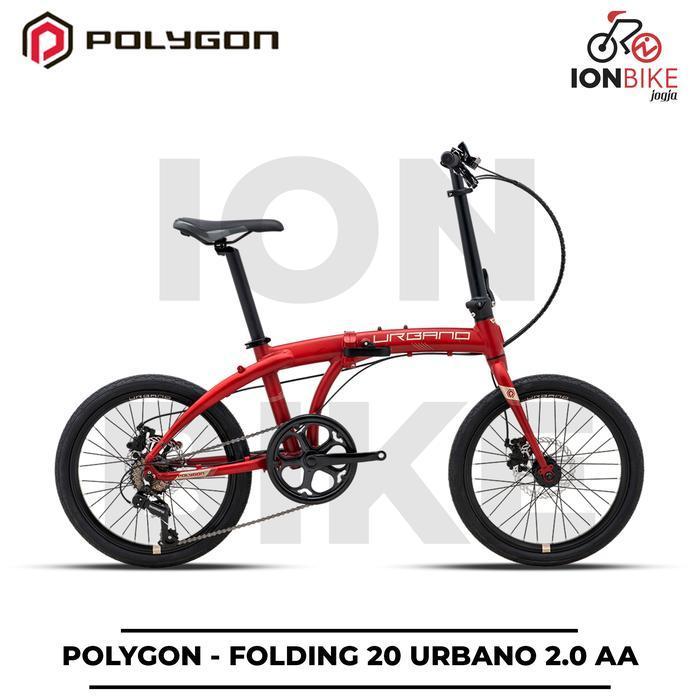 Sepeda Lipat 20 POLYGON Urbano 2.0 Terbaru Alloy Seli Folding Bike Frame Allumunium 7 Speed Murah An