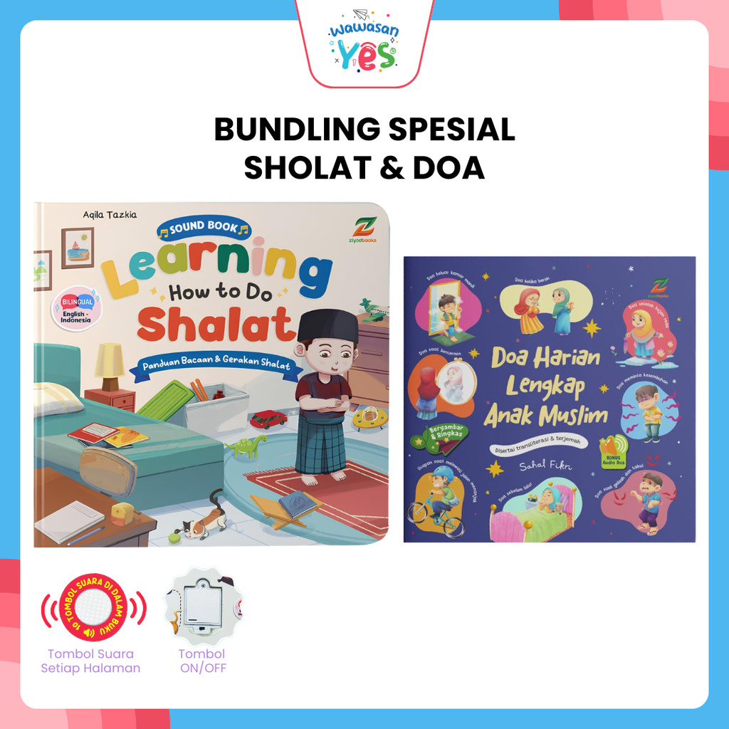 buku belajar soundbook learning how to do sholat shalat anak bersuara ziyadbooks official