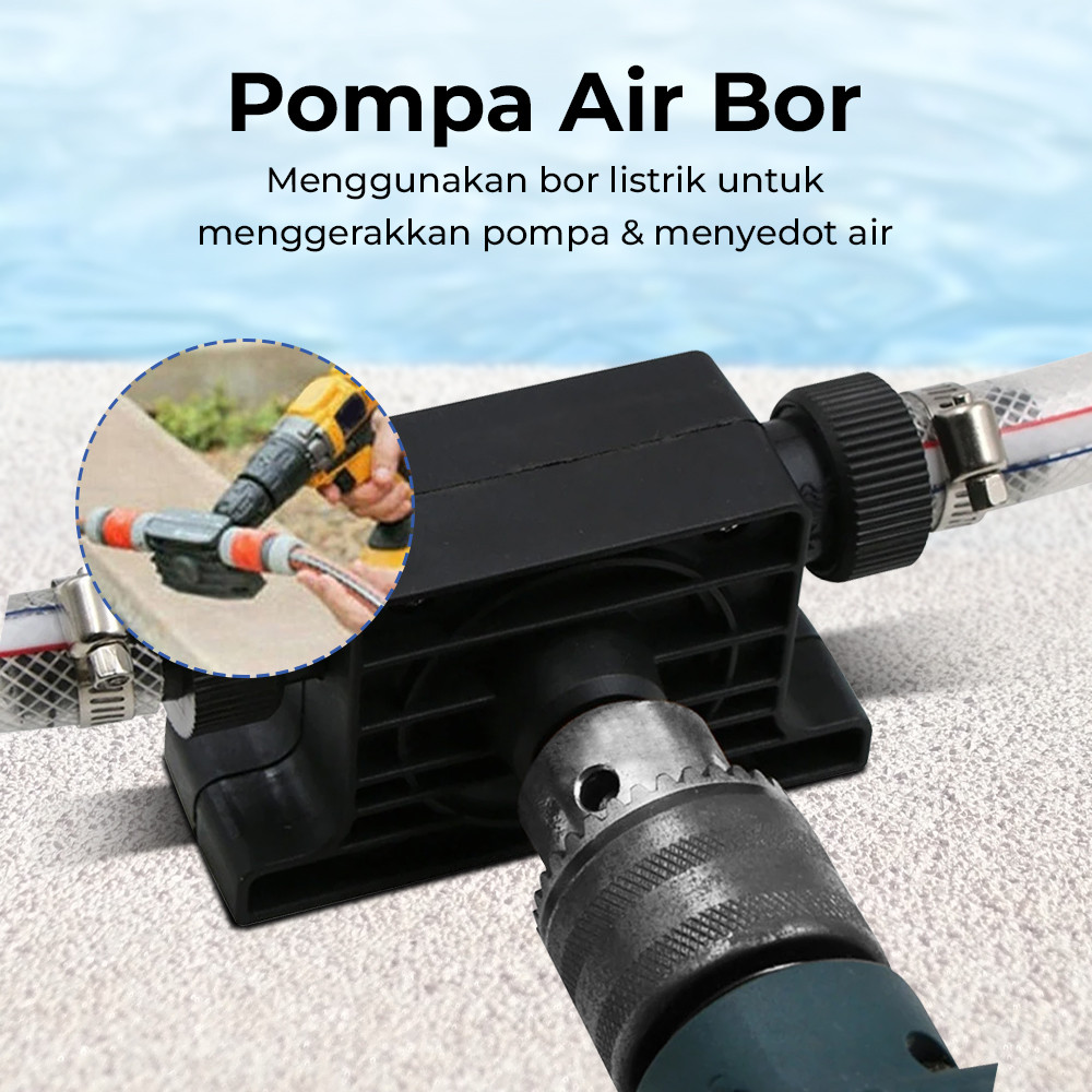 Pompa Air Bor Electric Drill Powered Water Pump - Pompa Air Mesin Bor Listrik DIY - Pompa Air Tanpa 