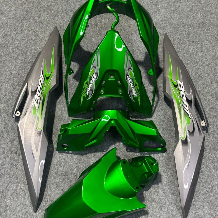 cover body fulset bodi halus honda beat esp/eco/street tahun 2017 2018 2019 warna hijau candy mix gr
