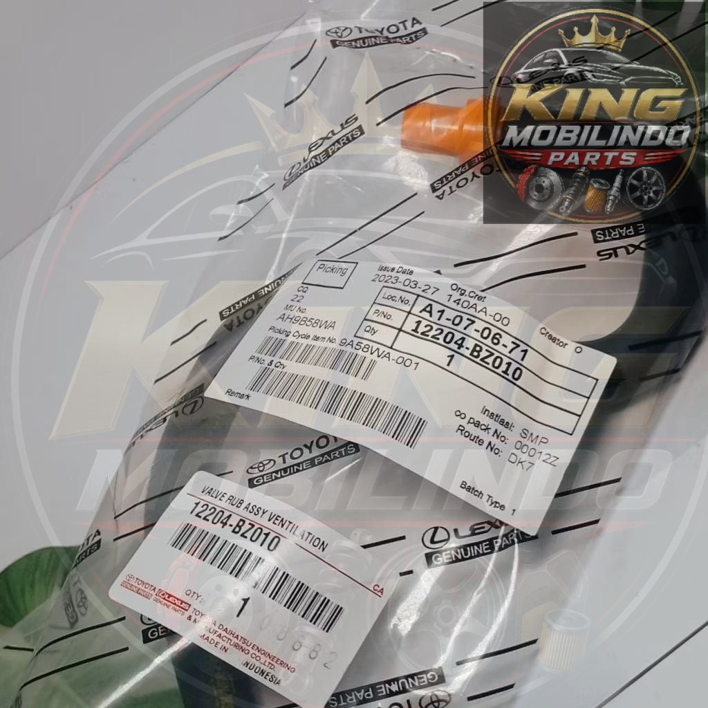 Selang Valve PCV+Valve PCV Original Toyota Avanza Xenia Rush Terios