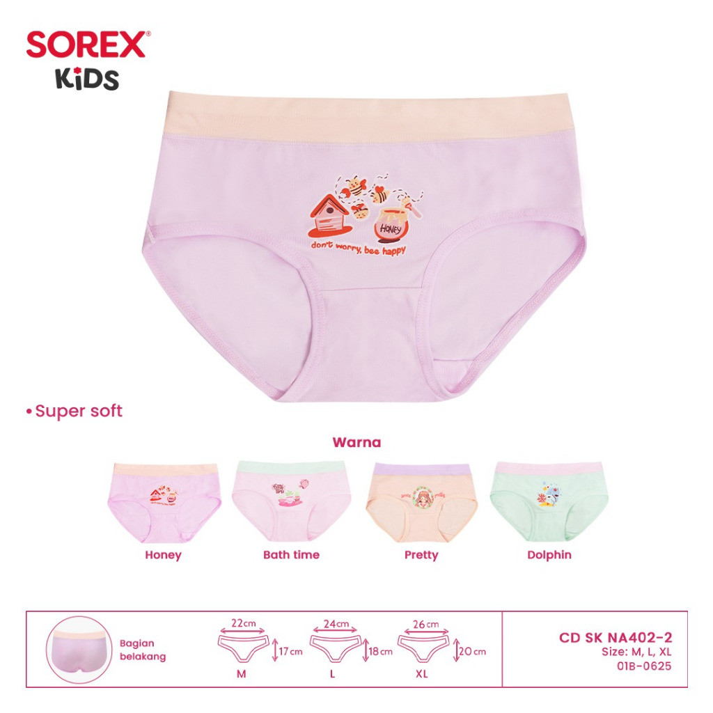 GROSIR 1 LUSIN Sorex Kids CD Anak Perempuan Super Soft CD SK NA 402