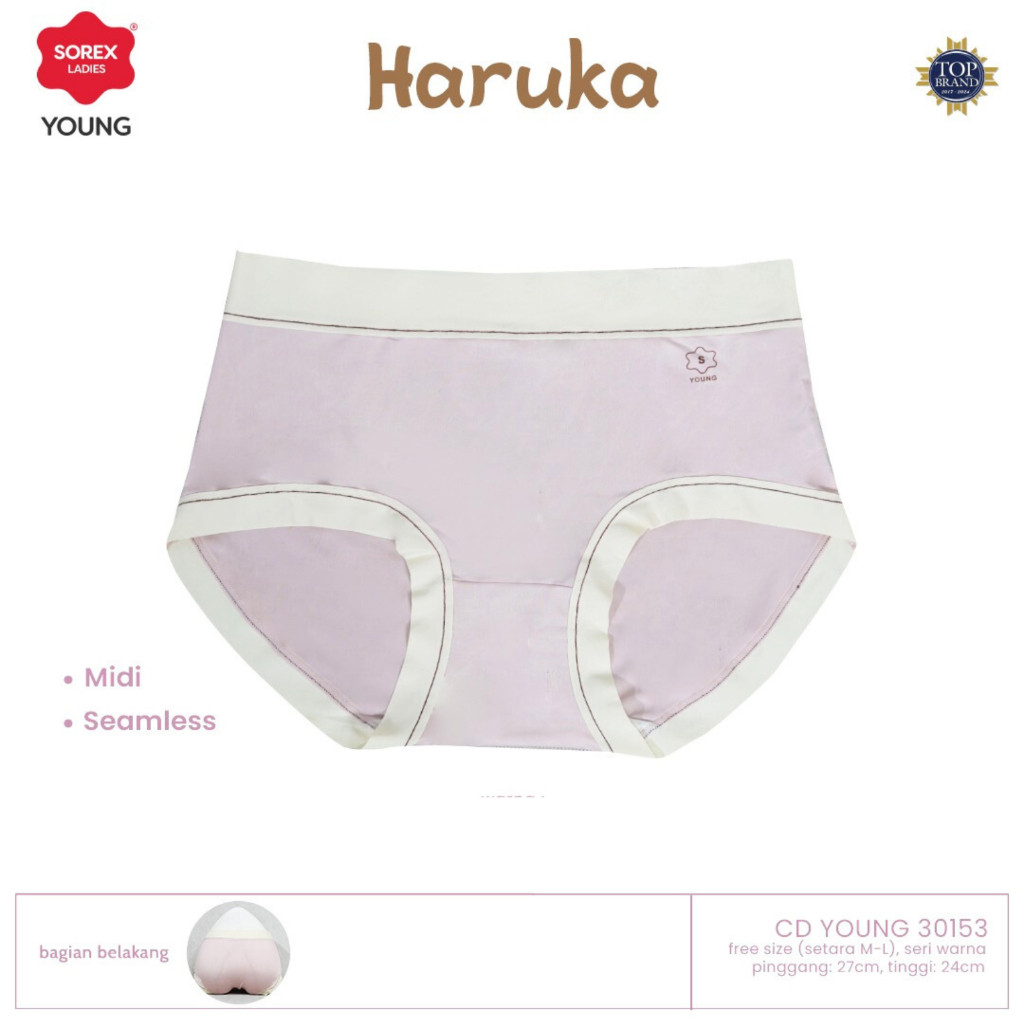 GROSIR 1 LUSIN Sorex CD Young Fashion Haruka Midi Wanita Seamless Freesize (Setara M-L) CD 30153