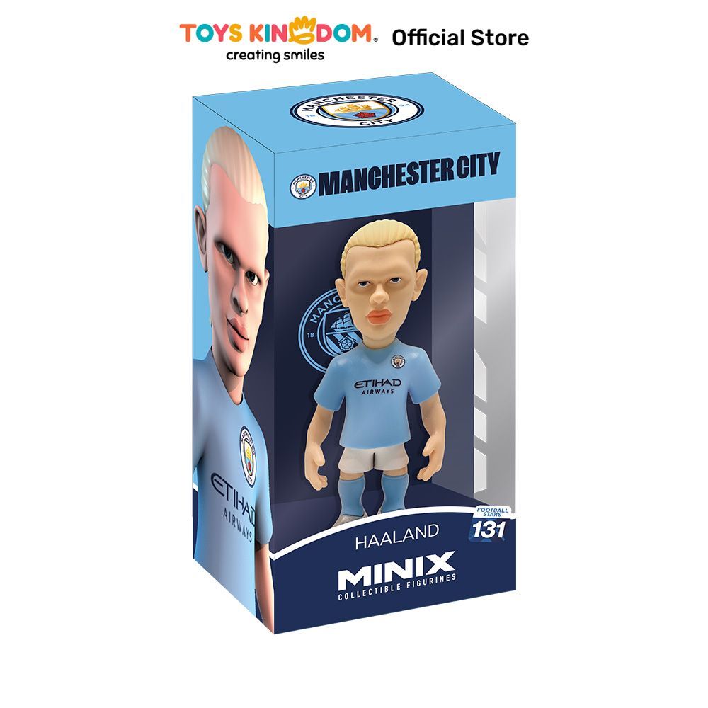 Toys Kingdom Minix Manchester City Figure Haaland 12 cm - Biru Figur Miniatur Karakter Mainan Koleks