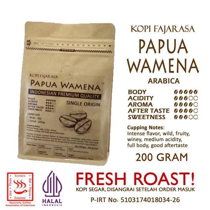 NEW BEST SALE= Kopi Fajarasa Papua Wamena Biji Kopi Arabica 200 gram - Biji Utuh