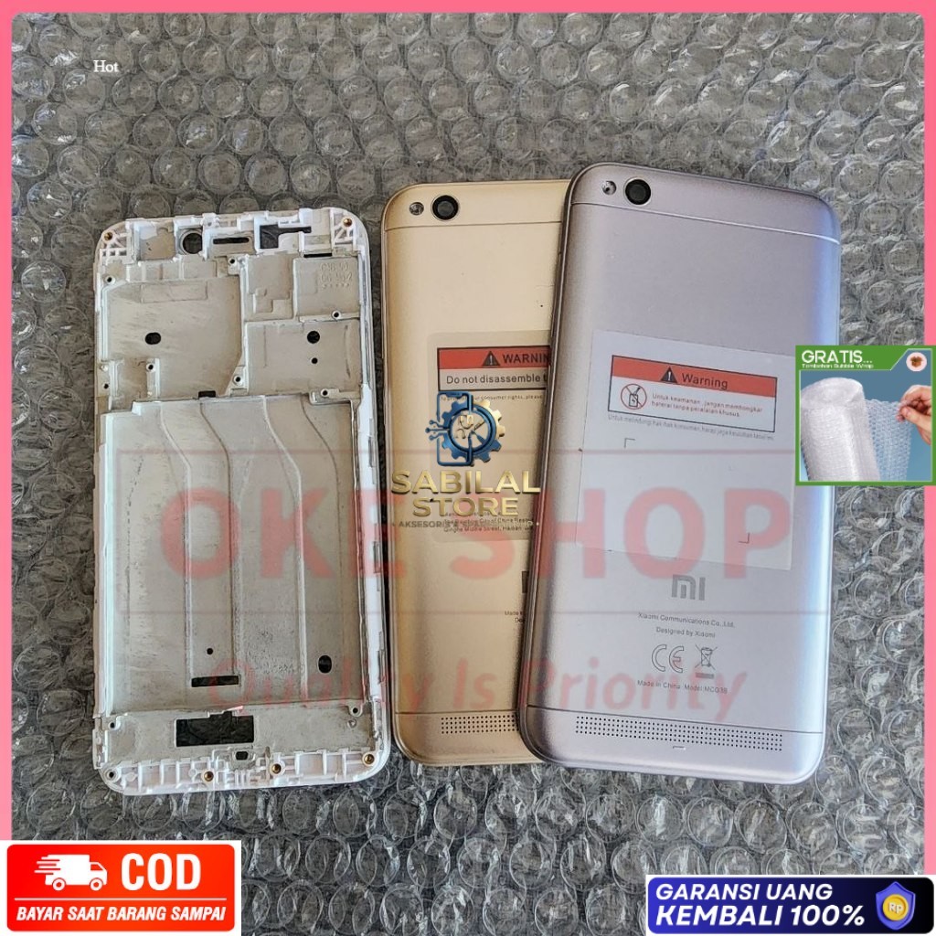 DISKON GROSIR XIAOMI REDMI 5A - Casing Fullset Hp Xiaomi Redmi 5A Backdoor Tutup Belakang + Frame Lc