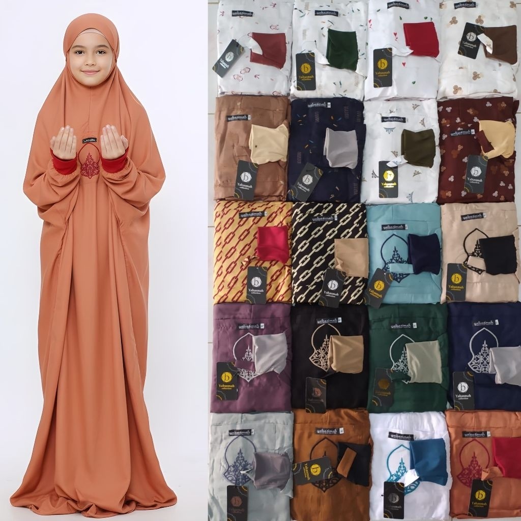 Mukena yabasmah anak XL/ mukena hadramaut anak / mukena anak yabasmah free tas