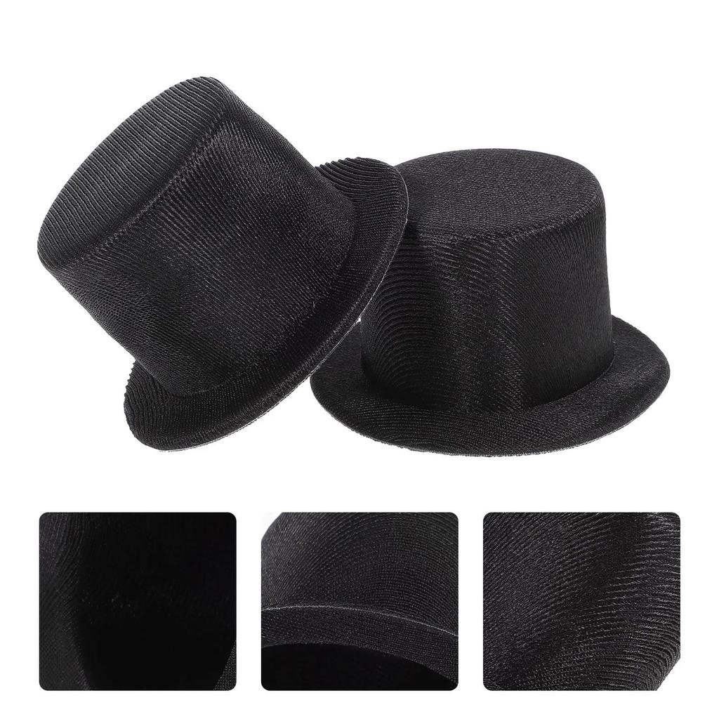 4 Pcs Mini Snowman Hat Tiny Top Hat For Crafts Small Cap Cylinder Hat Party Hats Festive Supplies Ch