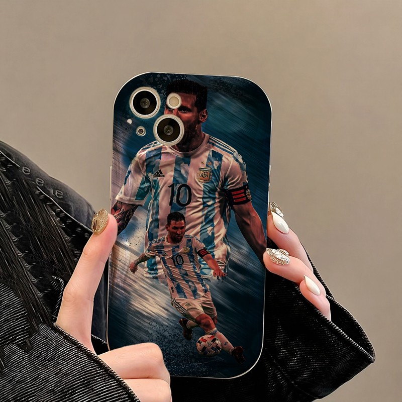 Casing iPhone Redmi Pemain Sepak Bola Lionel Messi Untuk iPhone 16 15 14 13 12 11 Mini Pro E MAX Unt
