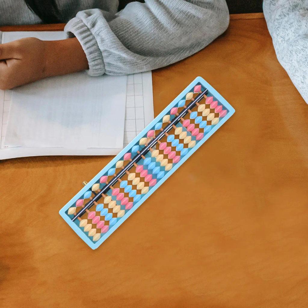 Chinese Vintage Style 17 Beads Plastic Abacus Counting Tool Educational Abacus for Kids Math Learnin