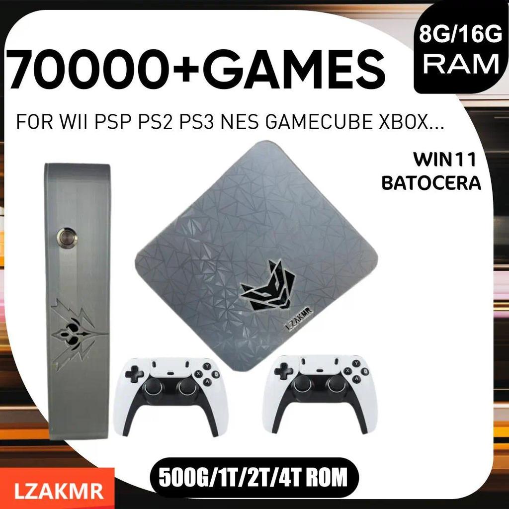 99999+Gamebox AK1 Win11 and Batocera CPU  2T/4T Rom Games System 8G/16G Ram Support PS2/PS3/WII/SS/G