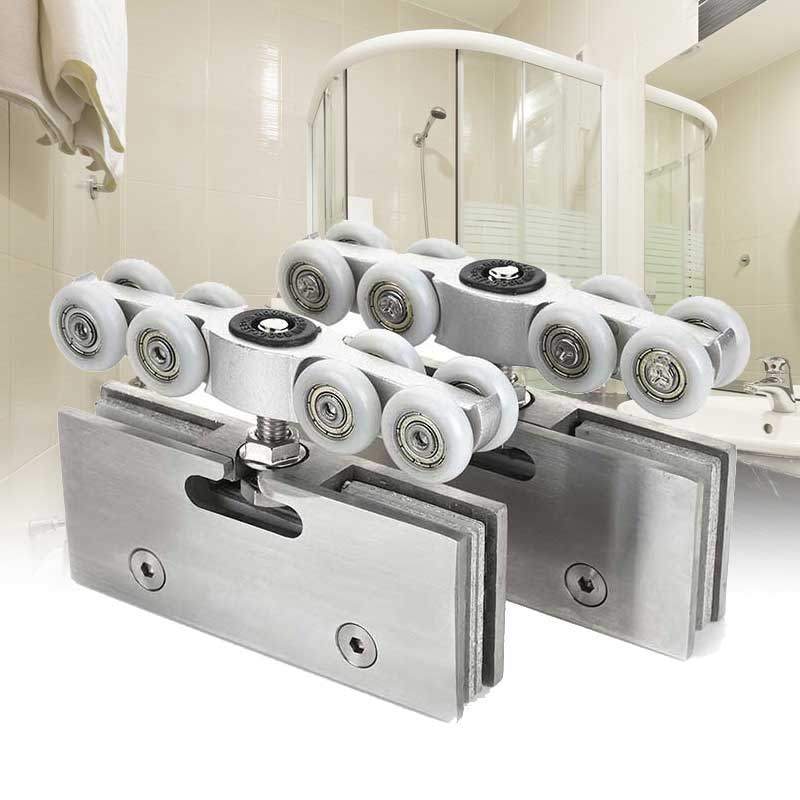 Glass Door Roller Sliding Penjepit Roda Pintu Geser Kaca Clamp Accessory