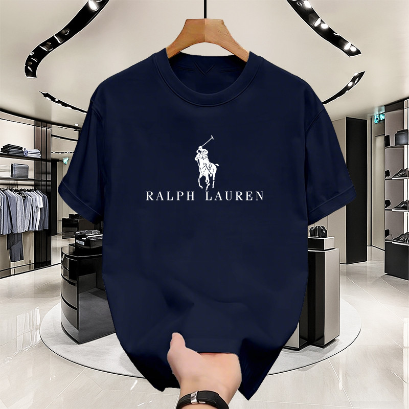 Polo Ralph Lauren Kaos Unisex Print Logo Simple Fashion Casual Bahan Halus Nyaman Sehari Hari