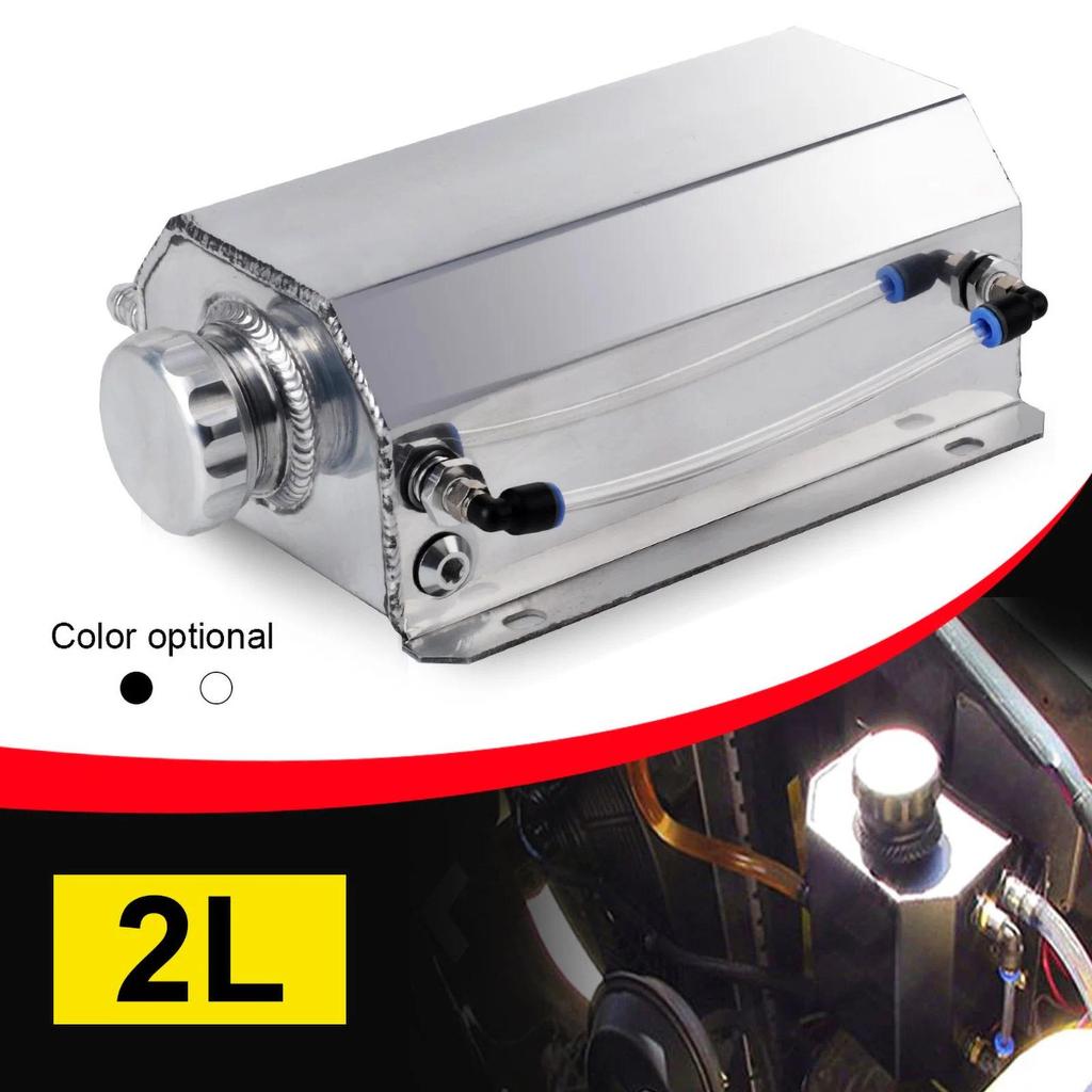 Universal 1L/2L Aluminum Oil Catch Can Breather Tank Coolant Raator Overflow Tank Oil Fuel Gas Catch