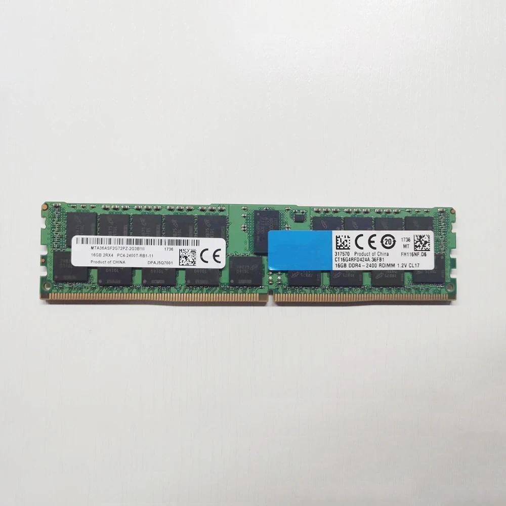 1PCS 16G RAM PC4-2400T-RB1 For MT Server Memory MTA36ASF2G72PZ-2G3B 16GB 2RX4 DDR4 2400
