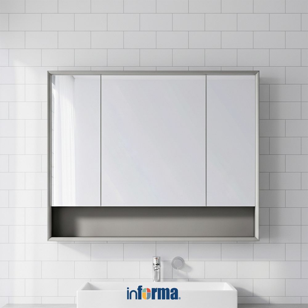 Informa Berlin Kabinet Kamar Mandi - Abu-Abu Lemari Toilet Kabinet Wastafel Rak Mandi Storage Kamar