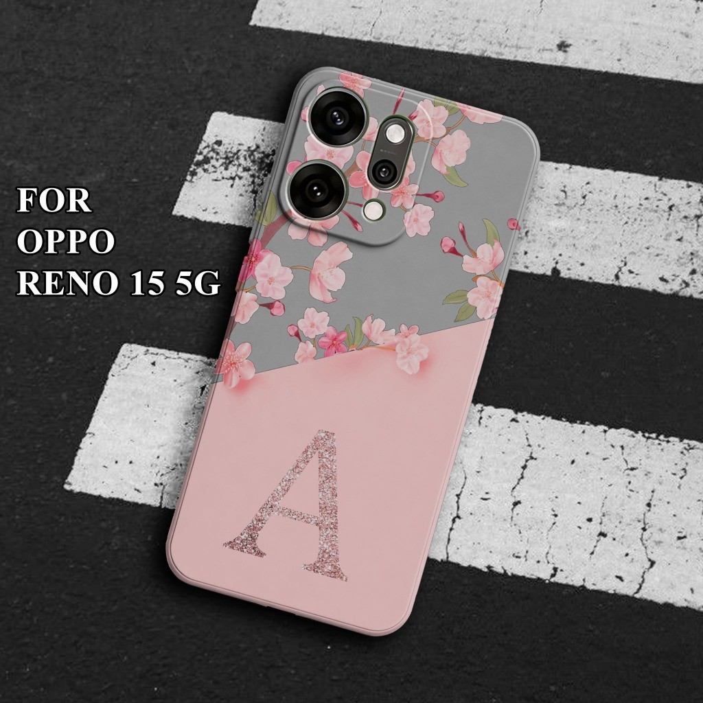 MCD017 - CASING SOFTCASE ALPHABET PREMIUM PRO CAMERA KOMPATIBLE UNTUK OPPO RENO 15 5G SILIKON -TPU