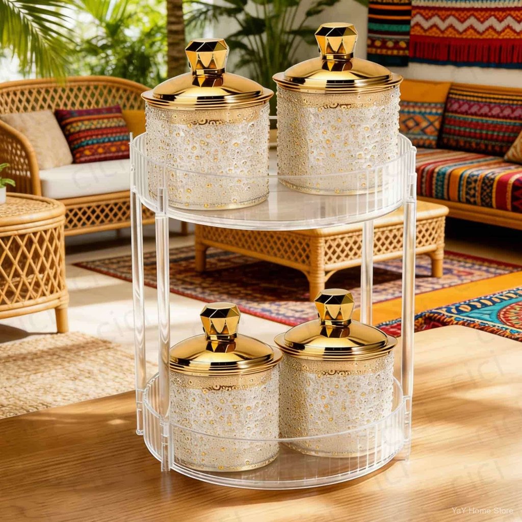 tempat aqua gelas estetik rak air mineral gelas gold Rak Aqua Gelas Estetik Rak Serbaguna Tempat Kos