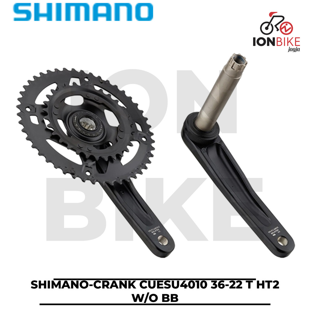 Crank Shimano Cues U4010 36-22T Dual Chainring Crankset U-4010 36 22 T Double Chain Ring Set Sepeda 