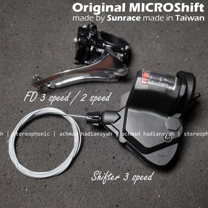 Mini Groupset kiri 3 speed Shifter 3 speed FD 3 speed FD Triple FD 44T