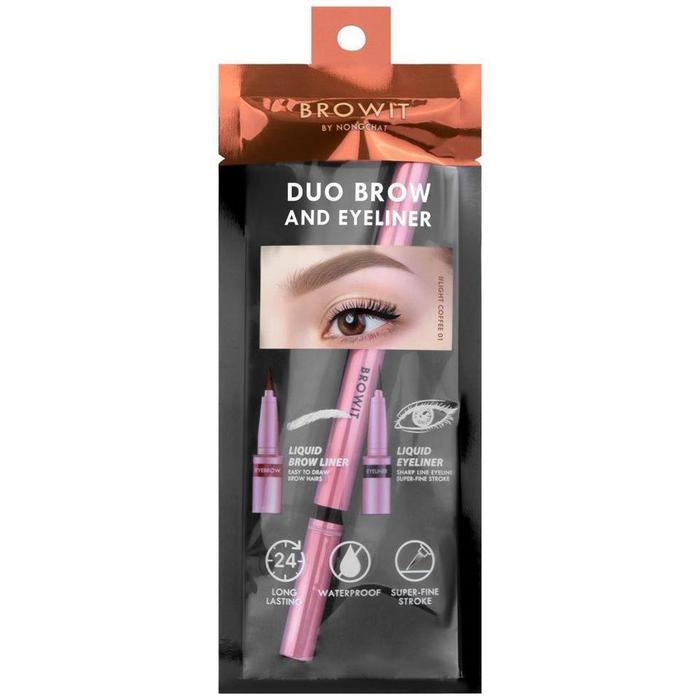 Browit Duo Brow and Eyeliner by Nongchat ORIGINAL  | Spidol Alis Browit - Just Coffee