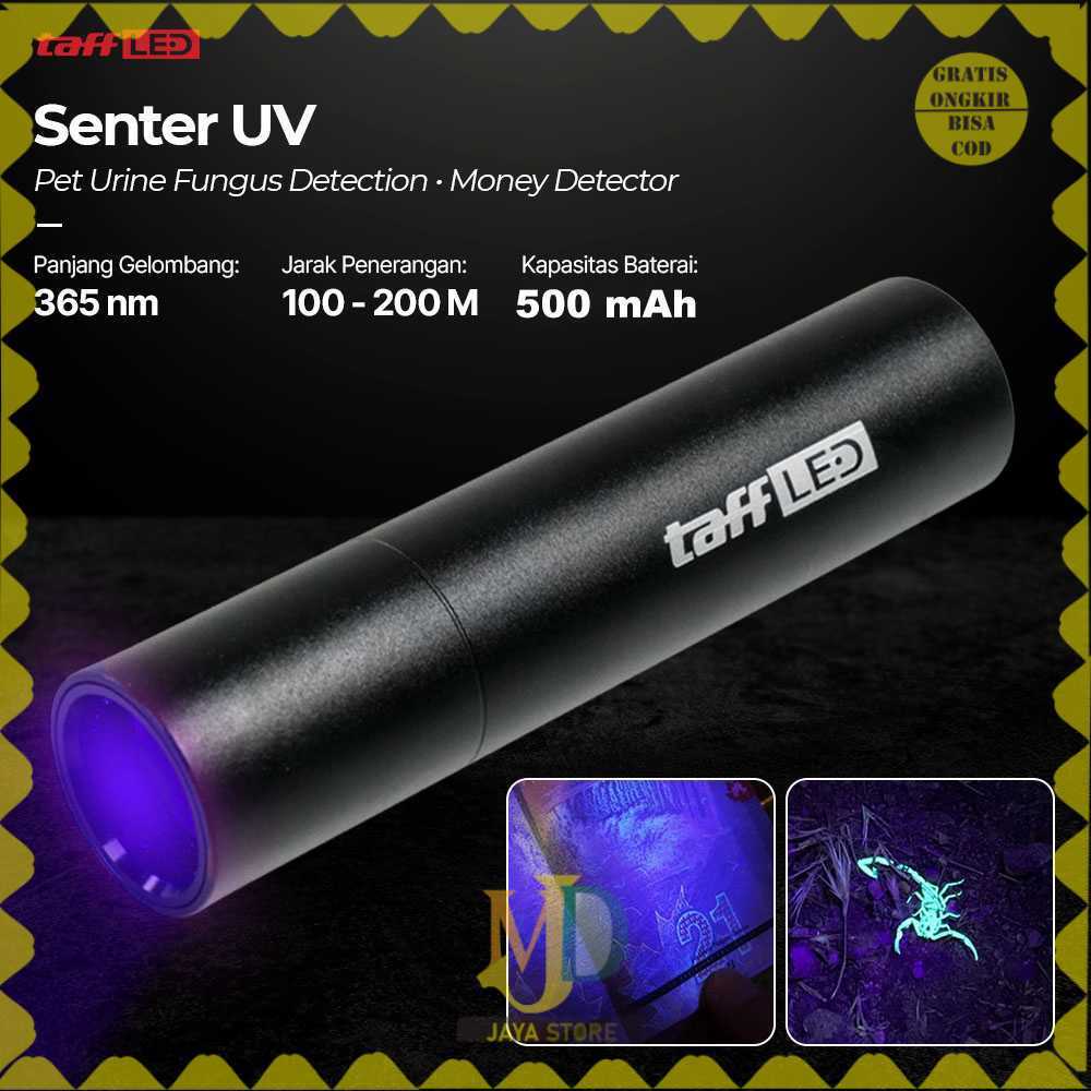 TaffLED Senter UV Ultraviolet Mini Flashlight Money Detector 365nm - S11-Z -MJD-