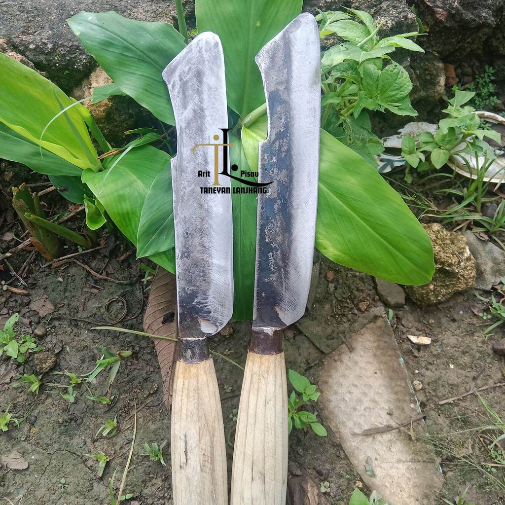Pisau Dapur Depan Bulat Ukuran 29 Cm/Pisau Tajam Super Baja/Pisau Dapur Madura Baja Asli