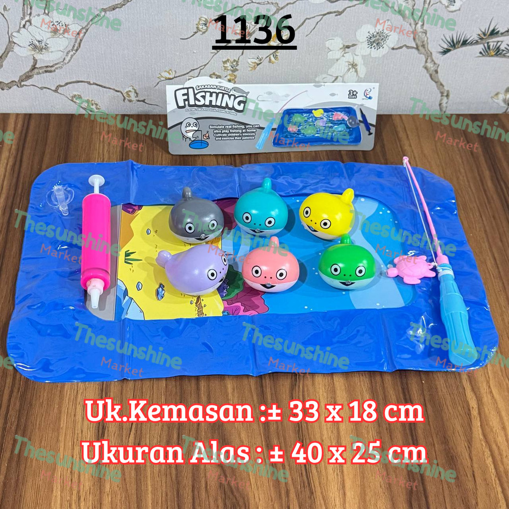 Mainan Pancing Ikan Baby Shark / Mainan Edukasi Pancingan / Mainan Baby Shark / Mainan Montessori