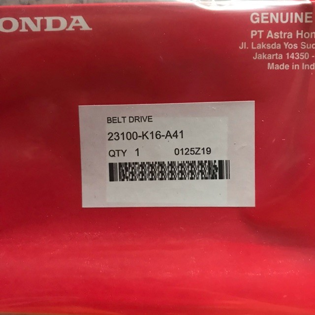V Belt Ban Penggerak Honda Beat New ESP 2017 Scopy LED Beat Street 23100 K16 A41 only Fan Belt Van B