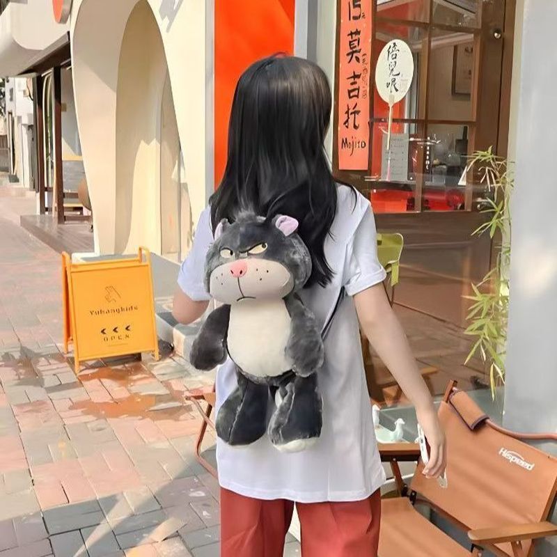 [Kotak misteri] New Lucy Cartoon Plush Stitch Backpack Japanese Doll Backpack Tas Mainan Boneka Luc