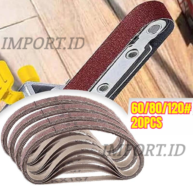 20pcs Amplas Belt 10x330 Mm Belt Sander Rakitan Adaptor Gerinda Amplas Mini Belt Sander