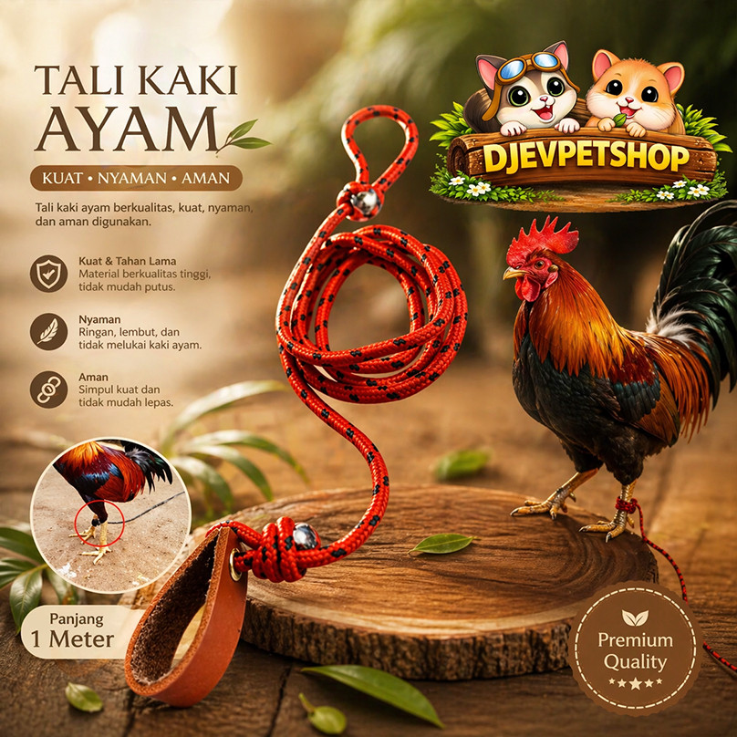 Tali Kaki Ayam Full Perusik Panjang 1 Meter Tali Kaki Ayam Laga Jago Aduan Petarung Jantan Bangkok
