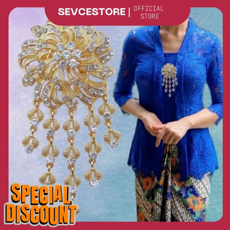 Bros Kebaya Mewah Pengantin Kirana/Bros Kutu Baru Mewah Adat Tradisional Jawa Pakaian Adat AS