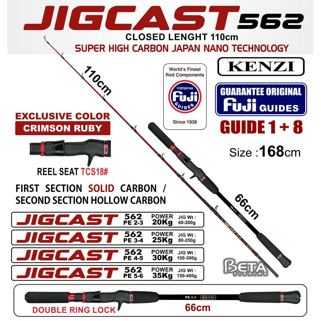 ALAT PANCING JORAN KENZI JIGCAST 562 Solid Carbon Fuji
