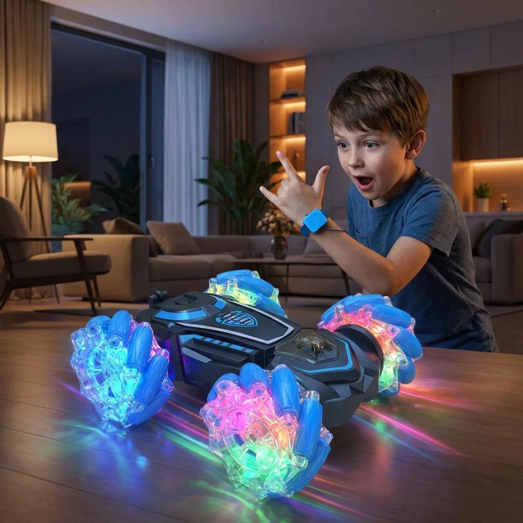 Professional 4WD RC Car, Cool Stunt Double RC Car, Latest Gesture Control RC Car, Double Cars with S